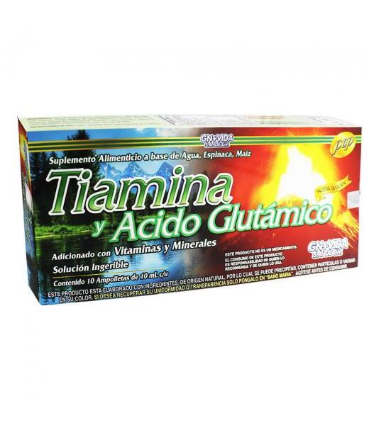 AMP. TIAMINA Y ACIDO GLUTAMICO C 10 ADIC. CON VIT. Y MINERALES. GN+VIDA