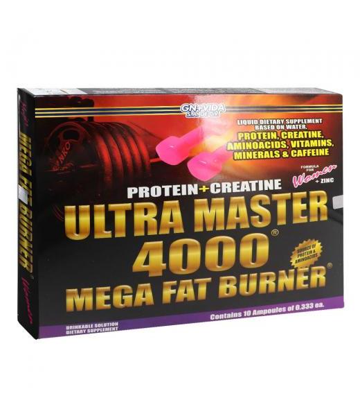 AMP. ULTRA MASTER 4000 MUJER C 10 MEGA FAT BURNERPROTEINACREATINA GN+VIDA