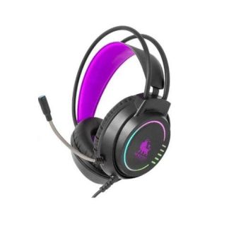 AUDIFONOS HEADSET GAMING OVEREAR NBHG KIMERA RGB ALAMBRICO 3.5MM USB PC CONSOLAS CELULAR MICROFONO FLEXIBLE INC ADAPTADOR FUCSIA