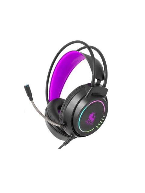 AUDIFONOS HEADSET GAMING OVEREAR NBHG KIMERA RGB ALAMBRICO 3.5MM USB PC CONSOLAS CELULAR MICROFONO FLEXIBLE INC ADAPTADOR FUCSIA