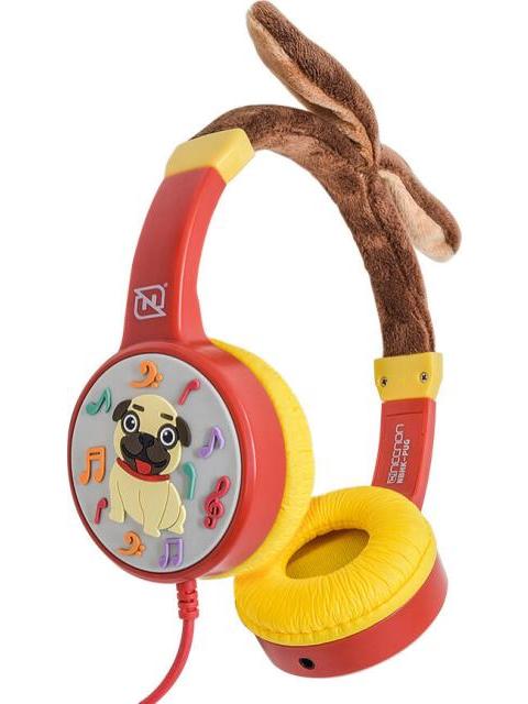 AUDIFONOS ONEAR ALAMBRICOS KIDS VOLUMEN SEGURO A 95DB 3.5 MML SALIDA AUDIO 3.5MML HIPOALARGENICO NO TOXICO PUG ROJO