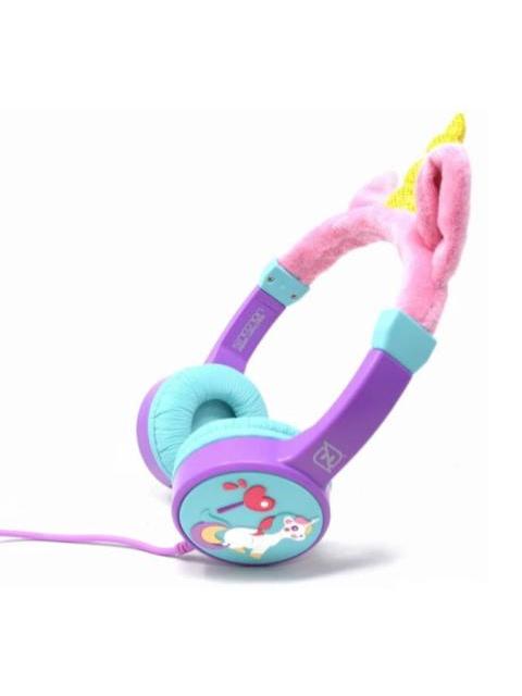 AUDIFONOS ONEAR ALAMBRICOS KIDS VOLUMEN SEGURO A 95DB 3.5 MML SALIDA AUDIO 3.5MML HIPOALARGENICO NO TOXICO UNICORN LILA