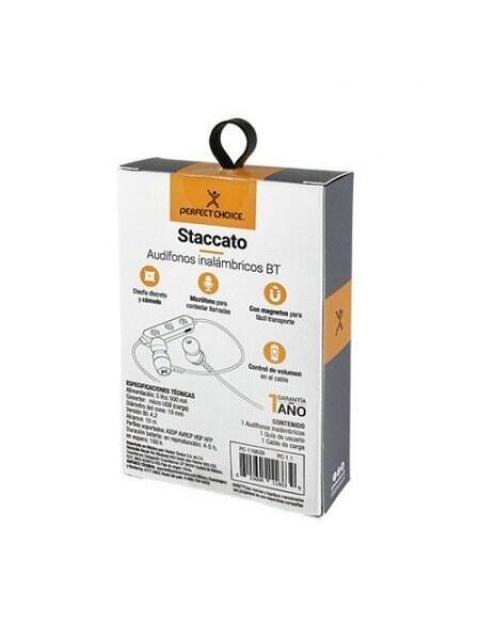 PERFECT CHOICE AUDIFONOS INTRAURICULARES CON MICROFONO STACCATO INALAMBRICO BLUETOOTH USB NEGRO - Image 9