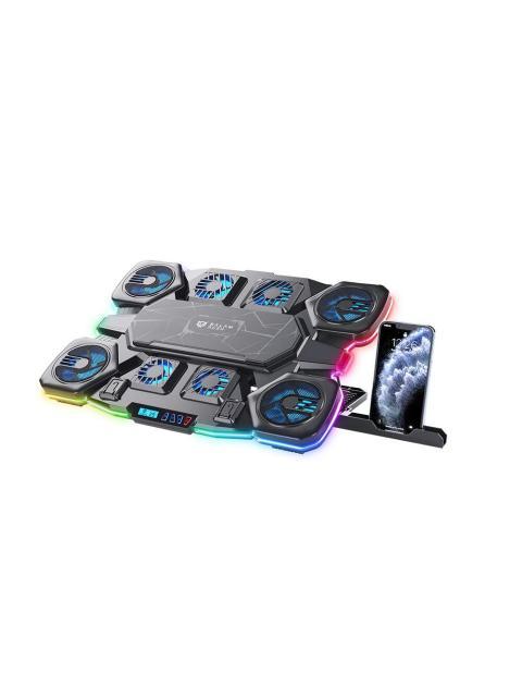 BALAM RUSH BASE ENFRIADORA EOLOX CRYOTECH EF780 PARA LAPTOP 17 CON 9 VENTILADORES NEGRO