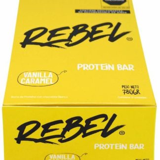 BARRA DE PROTEINA VAINILLA CARAMELO 65G REBEL P 12