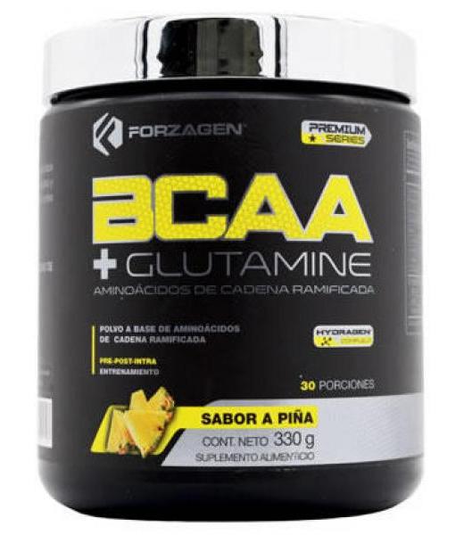 BCAA MAS GLUTAMINA SABOR PIÑA 330 G FORZAGEN