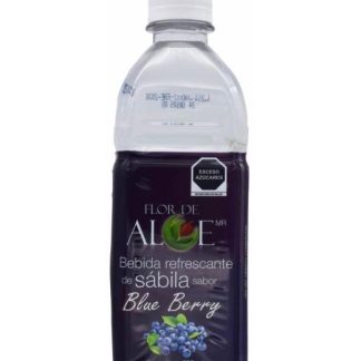 BEBIDA CON TROZOS DE SABILA BLUE BERRY 500 ML FLOR DE ALOE
