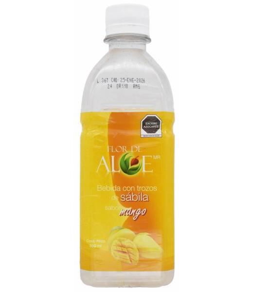 BEBIDA CON TROZOS DE SABILA MANGO 500 ML FLOR DE ALOE