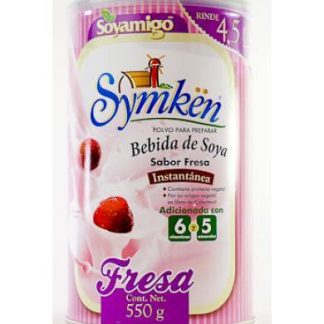 BEBIDA DE SOYA FRESA 550 G SYMKEN