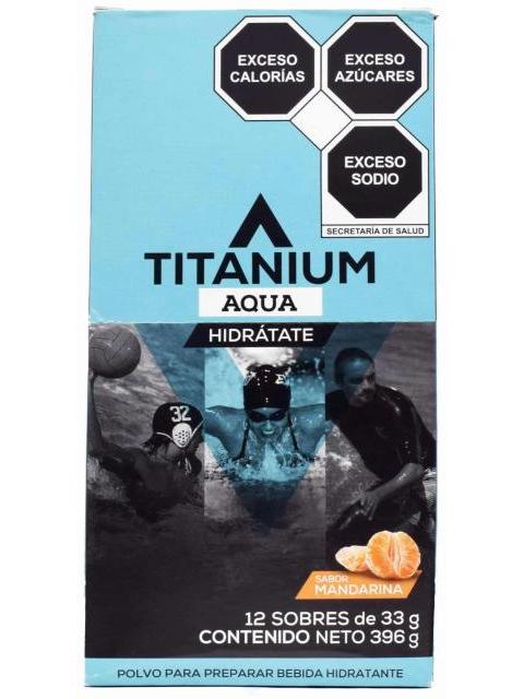 BEBIDA HIDRATANTE AQUA MANDARINA 33 G TITANIUM P 12