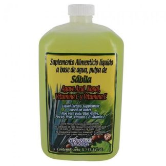 BEBIDA SABILA AGAVE AZUL NOPAL VITAMINA C Y E 1LT. GN+VIDA