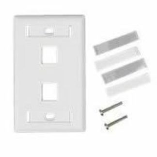 BELDEN PLACA DE PARED UNIVERSAL AX102655 2 PUERTOS BLANCO