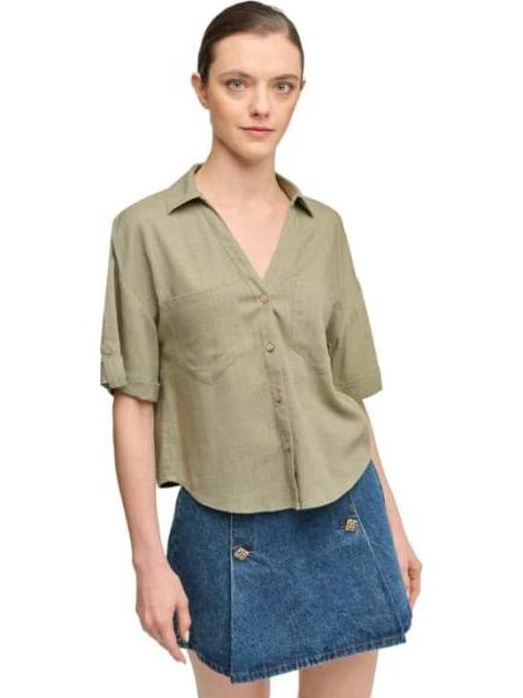 BLUSA CASUAL VERDE OLIVO HOLLY LAND