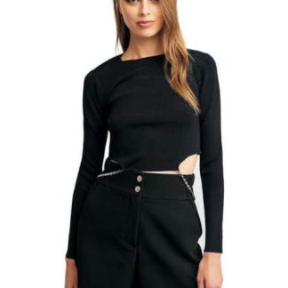 BLUSA CON PEDRERIA NEGRO HOLLY LAND