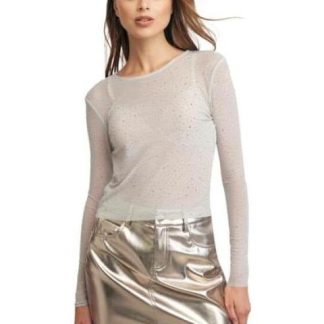 BLUSA CON PEDRERIA PLATA HOLLY LAND