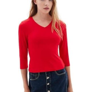 BLUSA CUELLO V ROJO HOLLY LAND