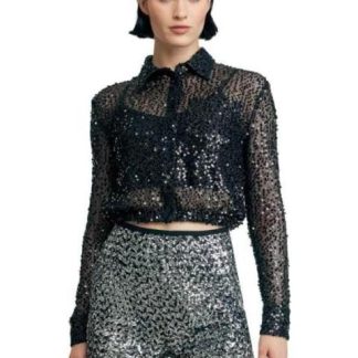 BLUSA DE LENTEJUELA NEGRO HOLLY LAND