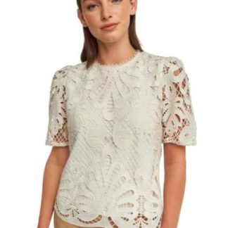 BLUSA ENCAJE MARFIL HOLLY LAND