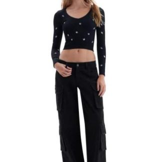 BLUSA FLORES NEGRO HOLLY LAND