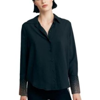 BLUSA PEDRERIA EN MANGAS NEGRO HOLLY LAND