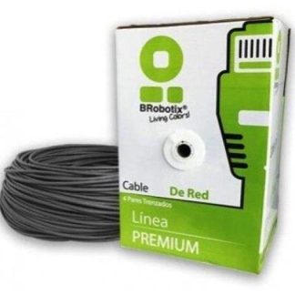 BOBINA CABLE UTP CAT 5E BROBOTIX 305MTS GRIS INTERIORES