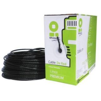 BOBINA DE CABLE BROBOTIX NEGRO 183055 305M UTP CAT5E