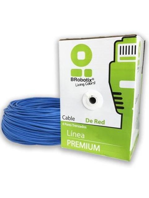 BOBINA UTP CAT5E 305 M INTERIOR AZUL CCA BROBOTIX 065200
