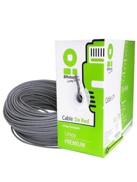BOBINA UTP CAT6 100 M INTERIOR GRIS CCA BROBOTIX 062410
