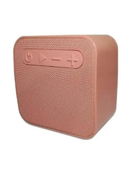 BOCINA INALAMBRICA HIGHLINK COLOR ROSA RADIO FM LECTOR USB LECTOR MICRO SD BATERIA RECARGABLE PORTATIL LIGERA