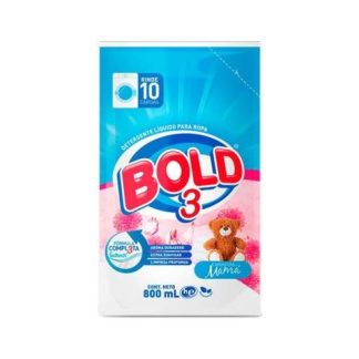 BOLD 3 CARIÑITOS DETERGENTE LIQUIDO 800 ML