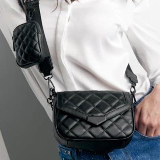 BOLSA CROSSBODY CON MONEDERO NEGRO HOLLY LAND
