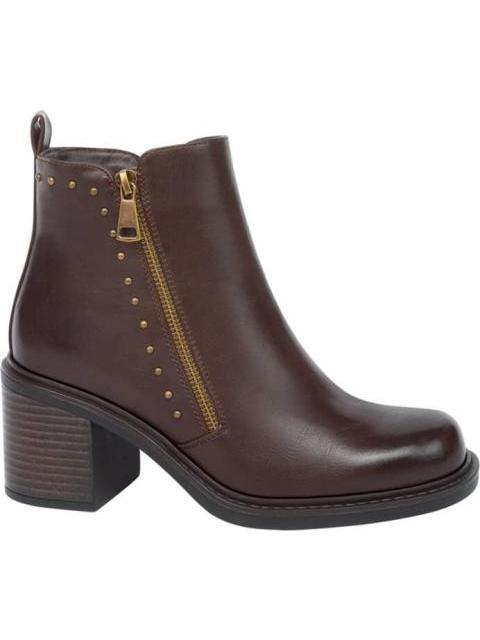 BOTA CASUAL PU CIERRE PUNTA CUADRADA CAFE SAO PAULO - Image 3