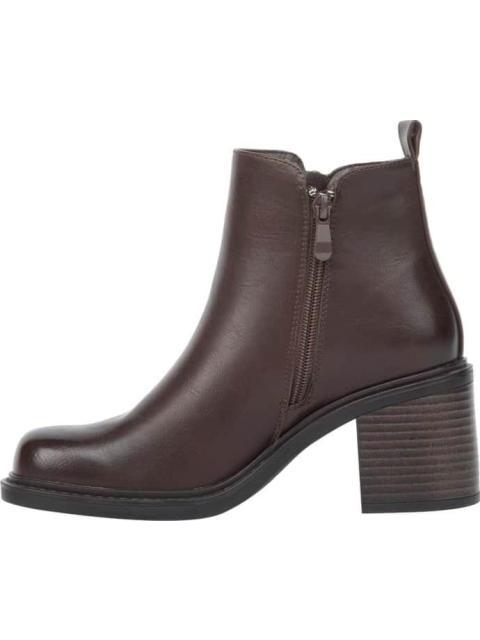 BOTA CASUAL PU CIERRE PUNTA CUADRADA CAFE SAO PAULO - Image 6