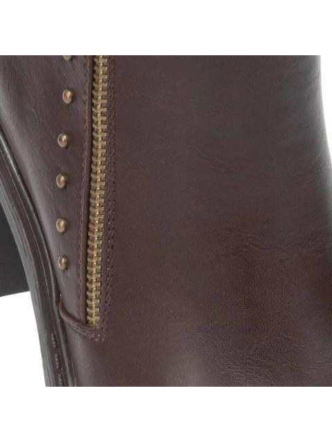 BOTA CASUAL PU CIERRE PUNTA CUADRADA CAFE SAO PAULO - Image 7