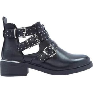 BOTA CON ABERTURA SUELA TRACK NEGRO TIERRA BENDITA