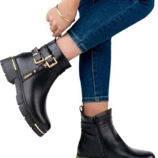 BOTA CON DETALLES METALICOS NEGRO TIERRA BENDITA