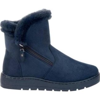 BOTA CONFORT FORRO PELUCHE AZUL MARINO SHOSH