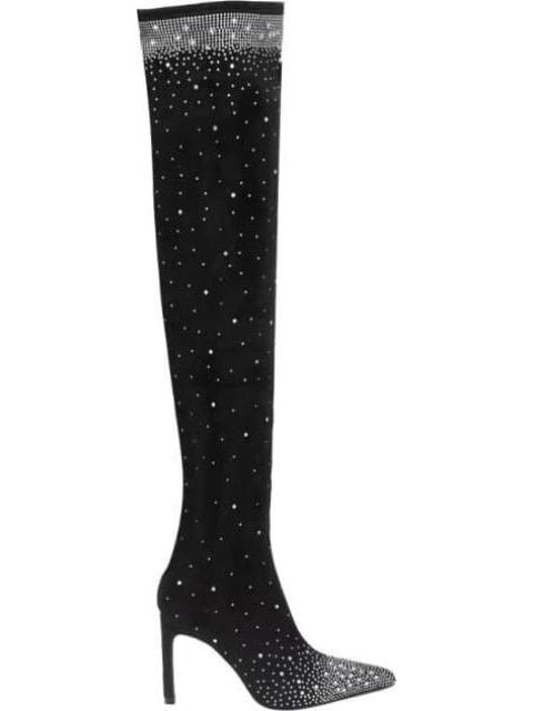 BOTA EXTRALARGA STRETCH CON PEDRERIA NEGRO BELINDA PEREGRIN