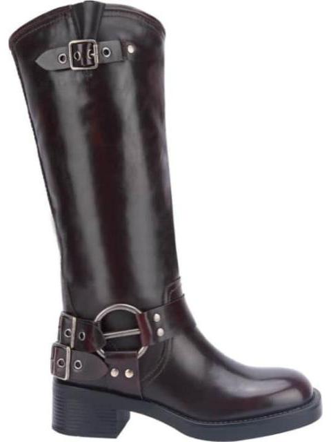 BOTA HEBILLAS TACON BAJO VINO GOODYEAR