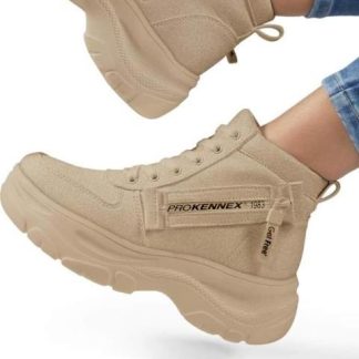 BOTA HIKER CON PLATAFORMA BEIGE PROKENNEX