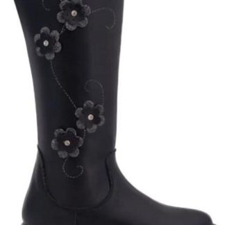 BOTA LARGA FLORES NEGRO VIVIS SHOES KIDS