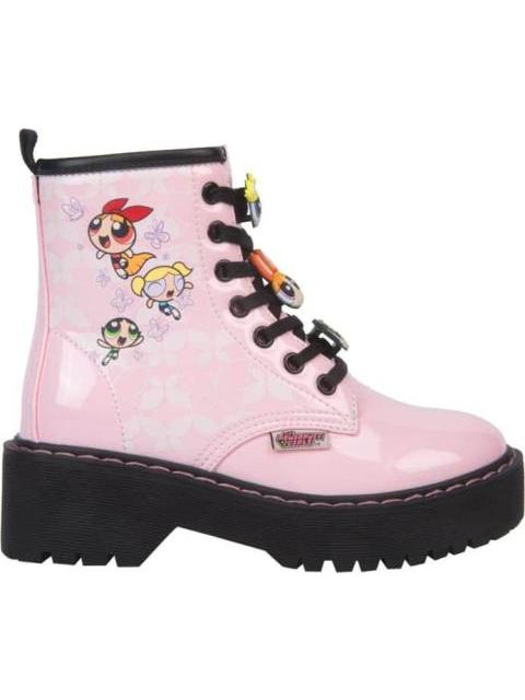 BOTA MILITAR CHAROL SERIGRAFIADO PLASTISOL ROSA LAS CHICAS SUPER PODEROSAS