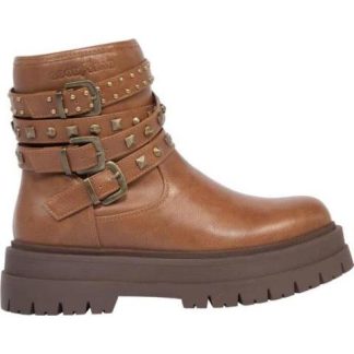 BOTA MILITAR CON ESTOPEROLES Y HEBILLAS COGNAC GOODYEAR