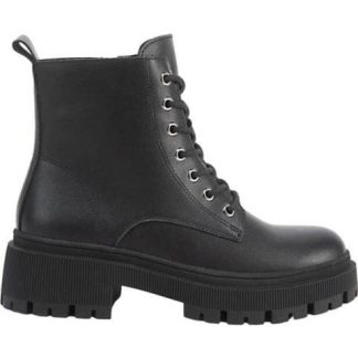 BOTA MILITAR DE PIEL NEGRO GOODYEAR