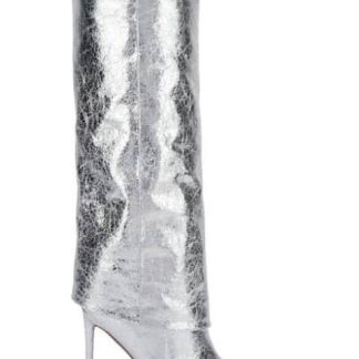 BOTA POLAINA METALICA PLATA THALIA SODI