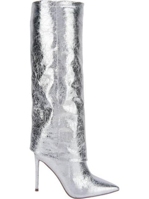 BOTA POLAINA METALICA PLATA THALIA SODI