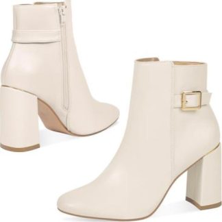BOTA TACON ANCHO BEIGE/HUESO YAELI FASHION