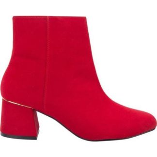 BOTA TACON ANCHO ROJO YAELI FASHION
