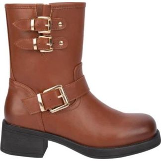 BOTA TACON BAJO HEBILLAS COGNAC GOODYEAR