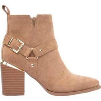 BOTA TACON CUADRADO CAMEL TIERRA BENDITA